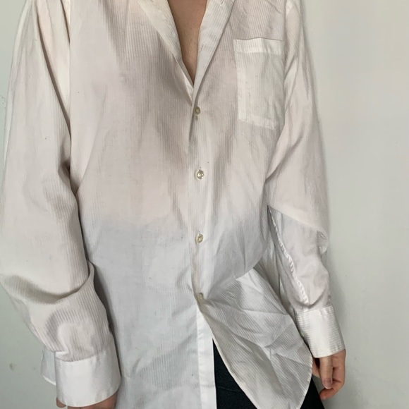 White striped button down shirt - Picture 4 of 7